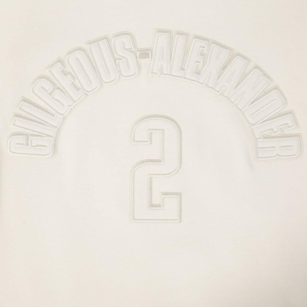 image:imagePro Standard NBA womens Womens Nba Oklahoma City Thunder Neutrals Player Brushed Back French Terry Crewneck SweatshirtEggshell