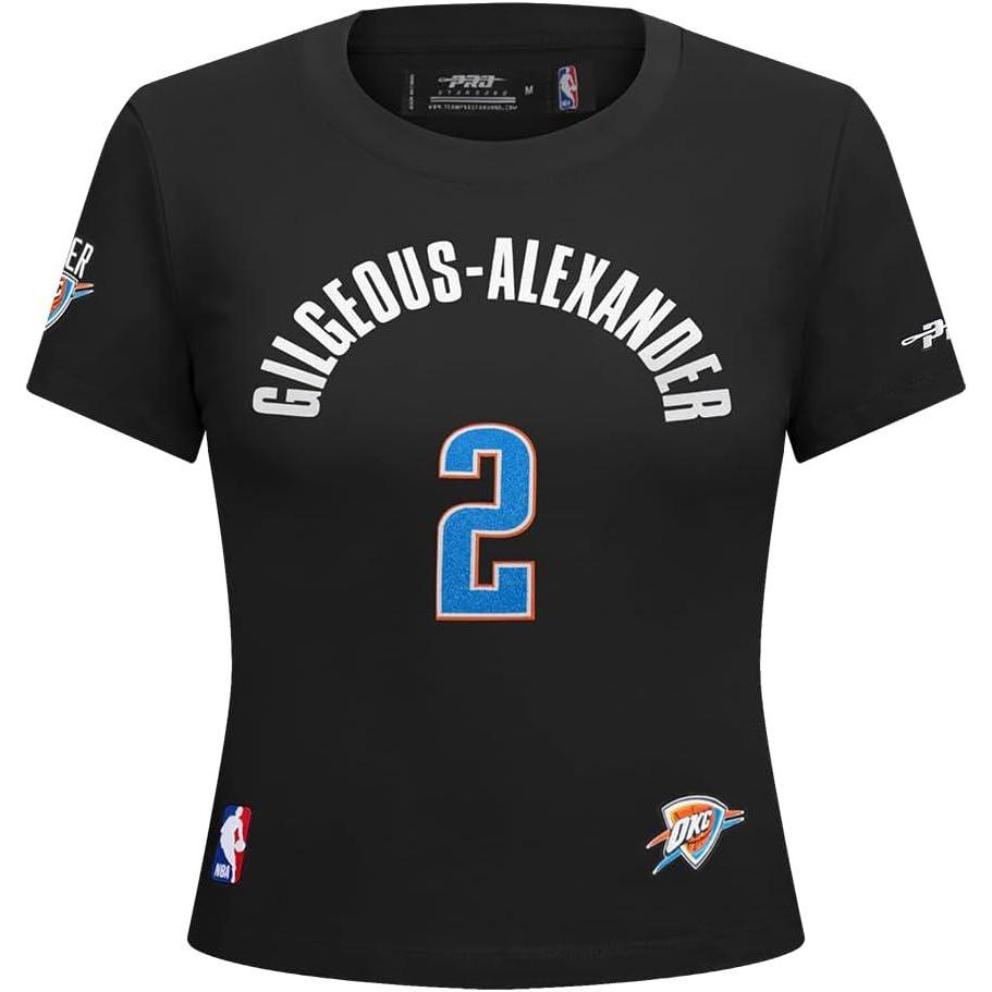 image:imagePro Standard NBA Womens Womens NBA Oklahoma City Thunder Classic Player Cotton Short Sleeve Slim TeeBlack
