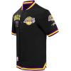 Pro Standard NBA Mens Mens NBA Los Angeles Lakers Classic Player Cotton Double Knit Button Down(Black/Purple)