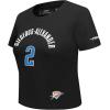 Pro Standard NBA Womens Womens NBA Oklahoma City Thunder Classic Player Cotton Short Sleeve Slim Tee(Black)