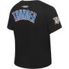 Pro Standard NBA Womens Womens NBA Oklahoma City Thunder Classic Player Cotton Short Sleeve Slim Tee(Black)