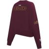 Pro Standard NBA womens Womens Nba Cleveland Cavaliers Classic Player Brushed Back French Terry Crewneck Sweatshirt(Wine)