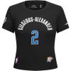 Pro Standard NBA Womens Womens NBA Oklahoma City Thunder Classic Player Cotton Short Sleeve Slim Tee(Black)