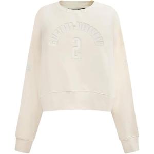 Pro Standard NBA womens Womens Nba Oklahoma City Thunder Neutrals Player Brushed Back French Terry Crewneck Sweatshirt(Eggshell)