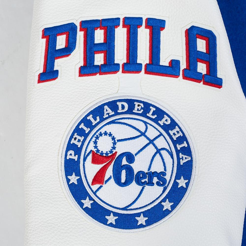 image:imagePro Standard Mens NBA Classic Varsity JacketRoyal BlueWhite