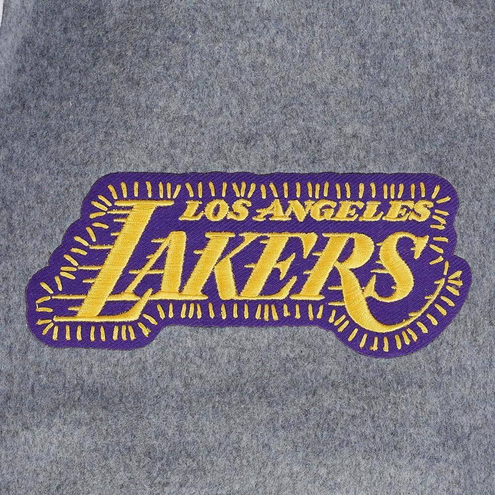 image:imagePro Standard Mens NBA Diy Pick Stitch Varsity JacketHeather GreyWhiteBlack