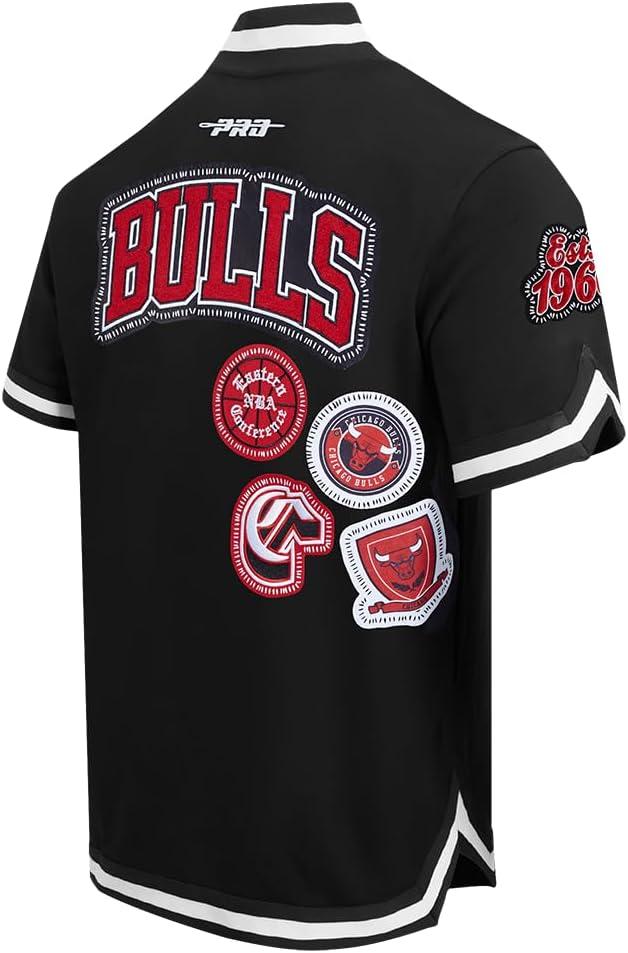 image:imagePro Standard NBA Mens Mens NBA DIY Pick Stitch Cotton Double Knit Button DownBlack