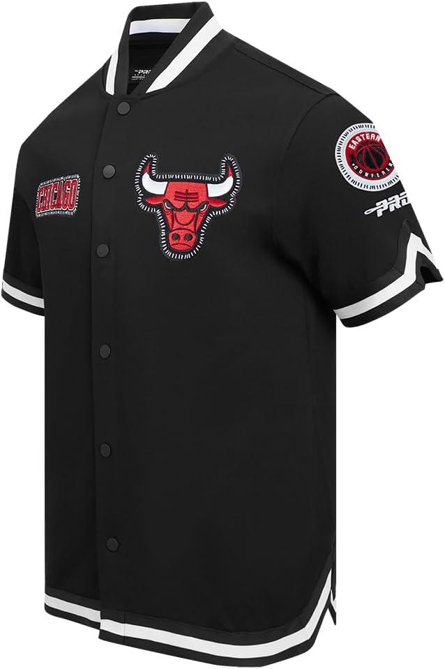 image:imagePro Standard NBA Mens Mens NBA DIY Pick Stitch Cotton Double Knit Button DownBlack