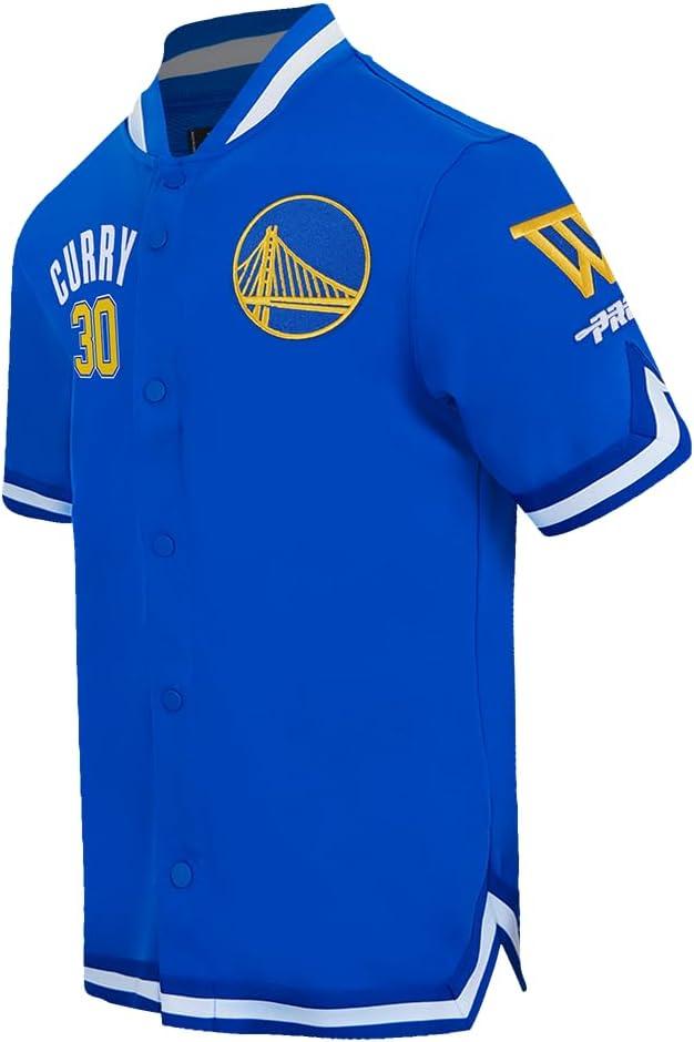 image:imagePro Standard NBA Mens Mens NBA Golden State Warriors Classic Player Cotton Double Knit Button DownRoyal Blue