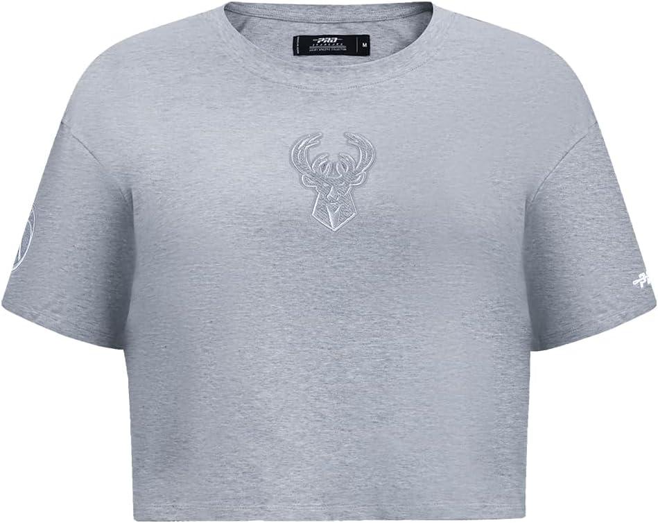 image:imagePro Standard NBA Womens Womens NBA Reverse French Terry Cotton Short Sleeve Boxy TeeDark Heather Gray