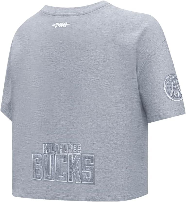 image:imagePro Standard NBA Womens Womens NBA Reverse French Terry Cotton Short Sleeve Boxy TeeDark Heather Gray