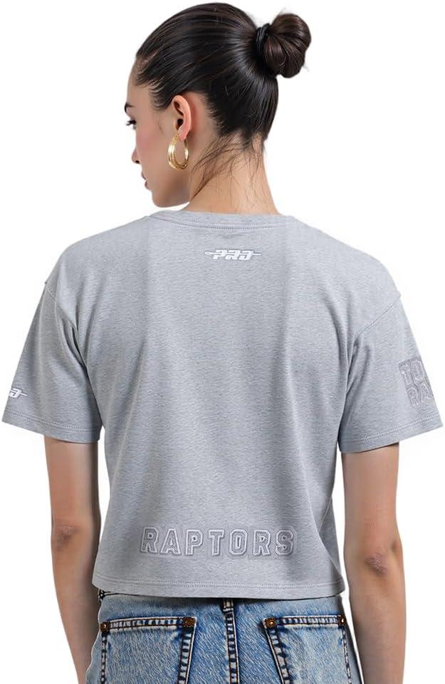 image:imagePro Standard NBA Womens Womens NBA Reverse French Terry Cotton Short Sleeve Boxy TeeDark Heather Gray