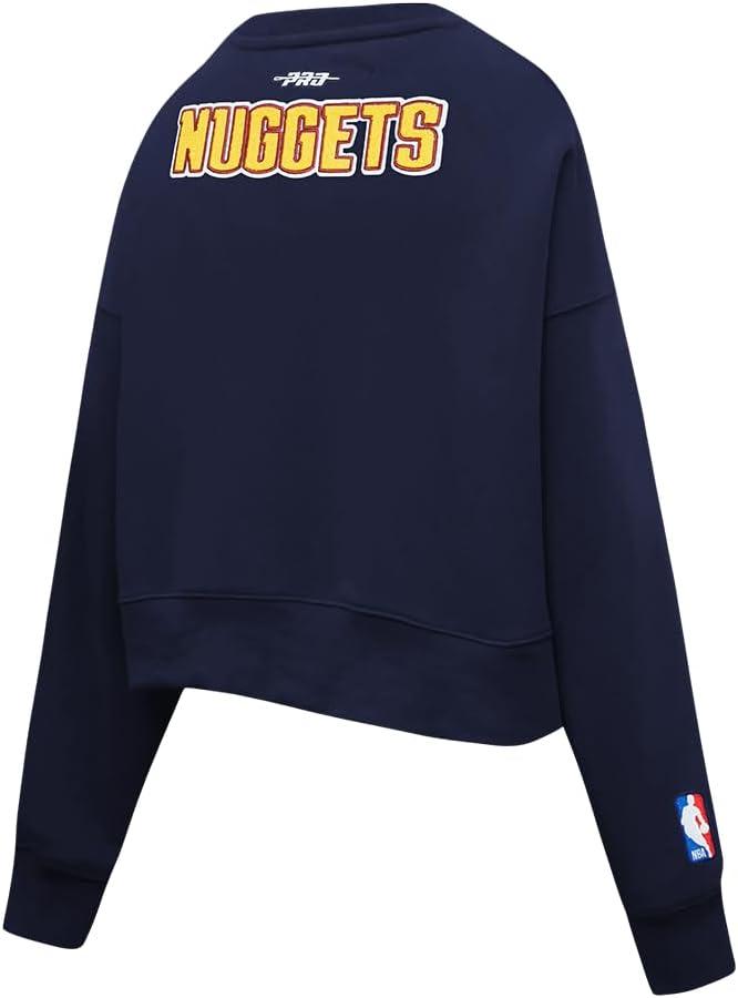 image:imagePro Standard NBA womens Womens Nba Denver Nuggets Classic Player Brushed Back French Terry Crewneck SweatshirtMidnight Navy