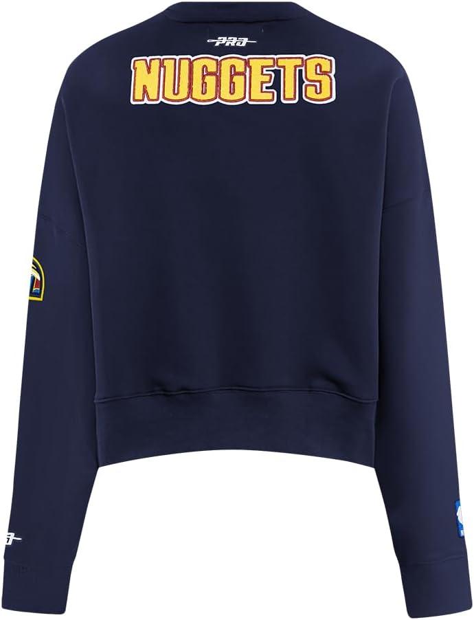 image:imagePro Standard NBA womens Womens Nba Denver Nuggets Classic Player Brushed Back French Terry Crewneck SweatshirtMidnight Navy