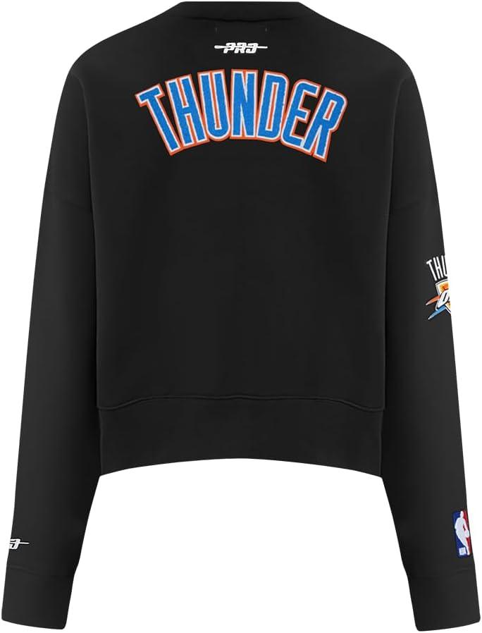 image:imagePro Standard NBA womens Womens Nba Oklahoma City Thunder Classic Player Brushed Back French Terry Crewneck SweatshirtBlack