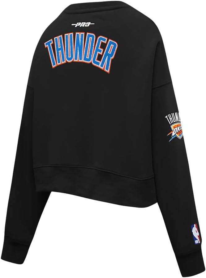 image:imagePro Standard NBA womens Womens Nba Oklahoma City Thunder Classic Player Brushed Back French Terry Crewneck SweatshirtBlack