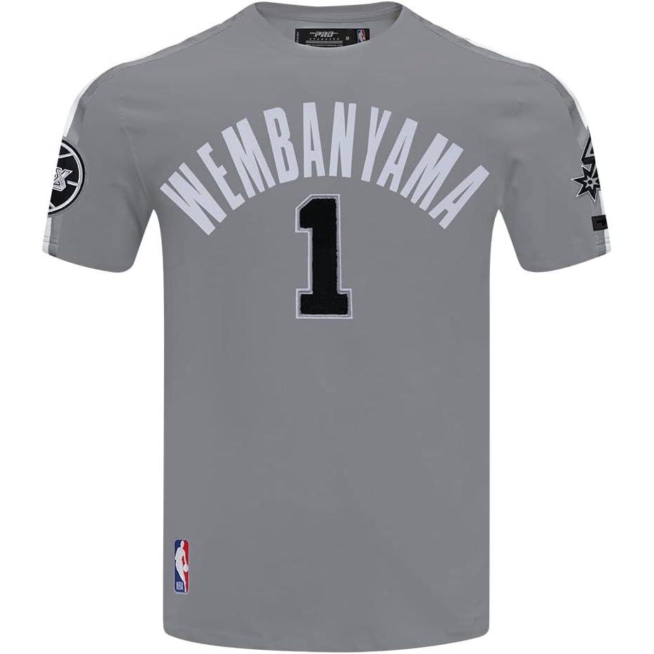image:imagePro Standard NBA Mens Mens NBA San Antonio Spurs Classic Player Cotton Taping TeeGray