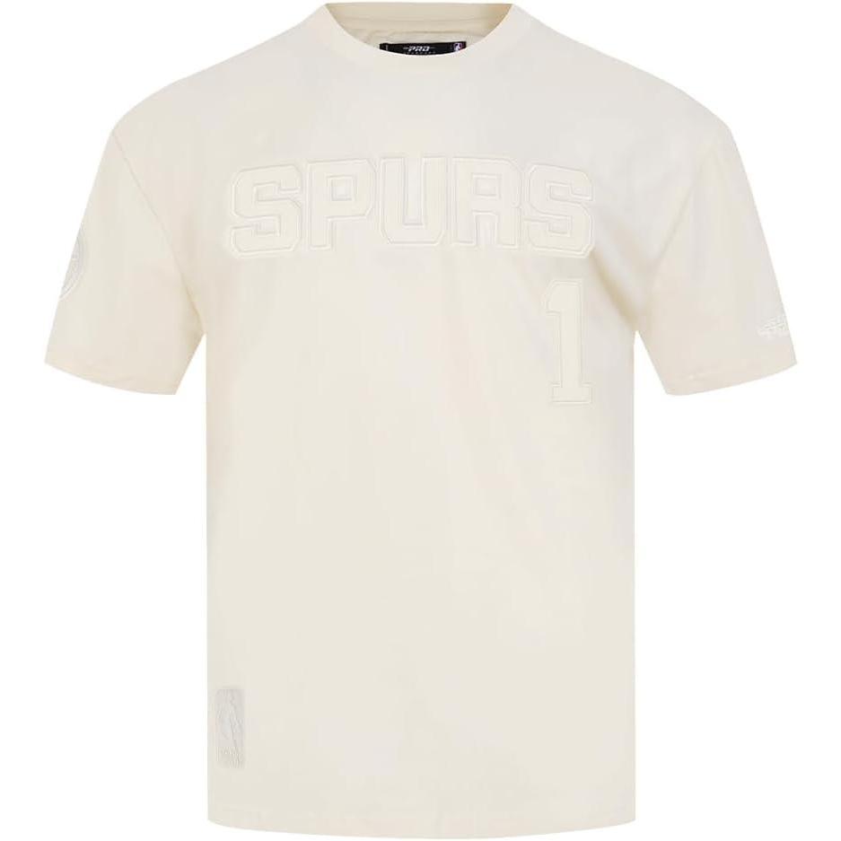 image:imagePro Standard NBA Mens Mens NBA San Antonio Spurs Neutrals Player Cotton Short Sleeve TeeEggshell