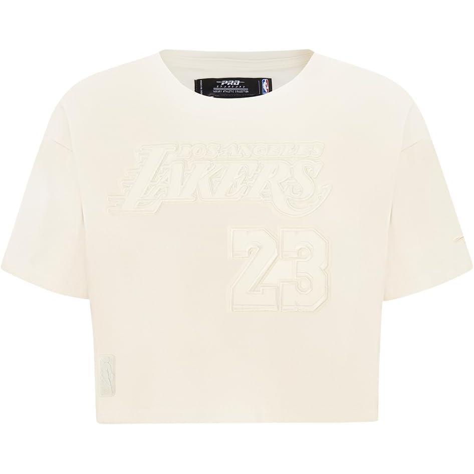 image:imagePro Standard NBA Womens Womens NBA Los Angeles Lakers Neutrals Player Short Sleeve Boxy TeeEggshell