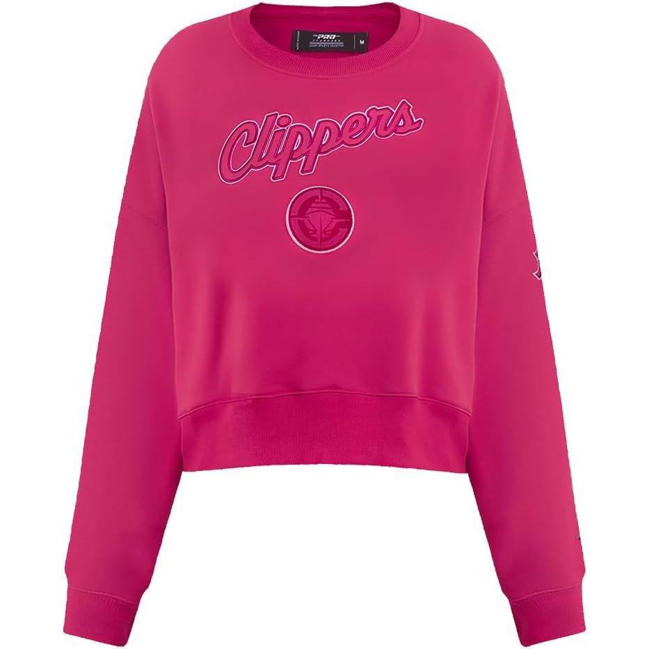 image:imagePro Standard NBA womens Womens Nba Classic Triple Pink Brushed Back French Terry Crewneck SweatshirtBeetroot Purple