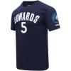 NBA MINNESOTA TIMBERWOLVES ANTHONY EDWARDS #5 CLASSIC PNN MEN’S SJ T(Midnight Navy)