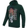 PRO STANDARD Mens NBA Milwaukee Bucks Remix Avatar Pull Over Hoodie(Forest Green)
