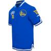 Pro Standard NBA Mens Mens NBA Golden State Warriors Classic Player Cotton Double Knit Button Down(Royal Blue)