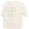 Pro Standard NBA Womens Womens NBA Los Angeles Lakers Neutrals Player Short Sleeve Boxy Tee(Eggshell)