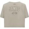 Pro Standard NBA Womens Womens NBA Los Angeles Lakers Neutrals Player Short Sleeve Boxy Tee(Taupe)