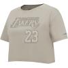 Pro Standard NBA Womens Womens NBA Los Angeles Lakers Neutrals Player Short Sleeve Boxy Tee(Taupe)