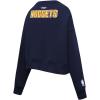 Pro Standard NBA womens Womens Nba Denver Nuggets Classic Player Brushed Back French Terry Crewneck Sweatshirt(Midnight Navy)