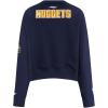 Pro Standard NBA womens Womens Nba Denver Nuggets Classic Player Brushed Back French Terry Crewneck Sweatshirt(Midnight Navy)