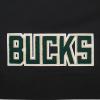 Pro Standard NBA womens Womens Nba Milwaukee Bucks Classic Player Brushed Back French Terry Cropped Pullover Hoodie(Black)