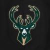 Pro Standard NBA womens Womens Nba Milwaukee Bucks Classic Player Brushed Back French Terry Cropped Pullover Hoodie(Black)