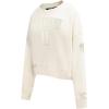 Pro Standard NBA womens Womens Nba New York Knicks Neutrals Player Brushed Back French Terry Crewneck Sweatshirt(Eggshell)