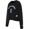 Pro Standard NBA womens Womens Nba Oklahoma City Thunder Classic Player Brushed Back French Terry Crewneck Sweatshirt(Black)