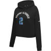 Pro Standard NBA womens Womens Nba Oklahoma City Thunder Classic Player Brushed Back French Terry Cropped Pullover Hoodie(Black)