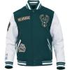 Pro Standard Mens NBA Diy Pick Stitch Varsity Jacket(Forest Green/White)