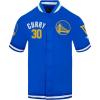 Pro Standard NBA Mens Mens NBA Golden State Warriors Classic Player Cotton Double Knit Button Down(Royal Blue)