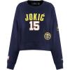 Pro Standard NBA womens Womens Nba Denver Nuggets Classic Player Brushed Back French Terry Crewneck Sweatshirt(Midnight Navy)