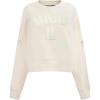 Pro Standard NBA womens Womens Nba New York Knicks Neutrals Player Brushed Back French Terry Crewneck Sweatshirt(Eggshell)