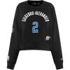 Pro Standard NBA womens Womens Nba Oklahoma City Thunder Classic Player Brushed Back French Terry Crewneck Sweatshirt(Black)