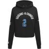 Pro Standard NBA womens Womens Nba Oklahoma City Thunder Classic Player Brushed Back French Terry Cropped Pullover Hoodie(Black)