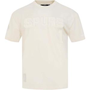 Pro Standard NBA Mens Mens NBA San Antonio Spurs Neutrals Player Cotton Short Sleeve Tee(Eggshell)