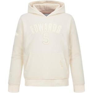 Pro Standard NBA boys Big Boys Nba Minnesota Timberwolves Neutrals Player Fleece Pull Over Hoodie(Eggshell)
