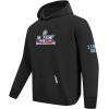 Pro Standard Mens NFL Super Bowl 60 Fleece Pull Over Hoodie(Black)