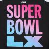 Pro Standard Mens NFL Super Bowl 60 Fleece Pull Over Hoodie(Black)