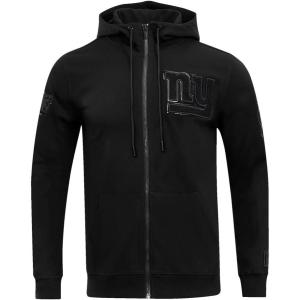 Black Triple New York Giants Men’s DK FZ Hoodie(Triple Black)