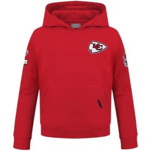 Classic Toddler Boys Kansas City Chiefs Fleece Pullover Hoodie(Red)