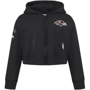 Classic Toddler Girls Ravens Fleece Full Zip Hoodie(Black)